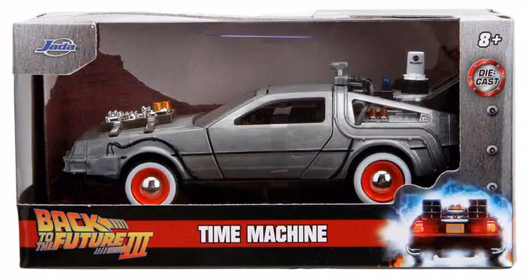 Jada DeLorean Terug naar de Toekomst III schaalmodel 1:32 grijs