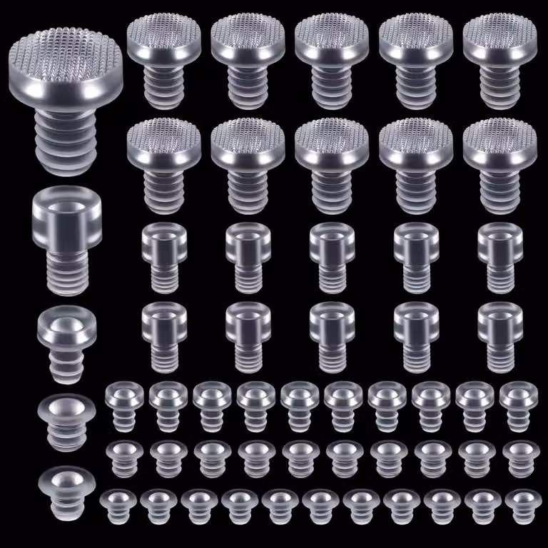 50 stuks Transparante Rubber Buffers in 5 maten - Silicone noppen voor glas, meubels en deuren