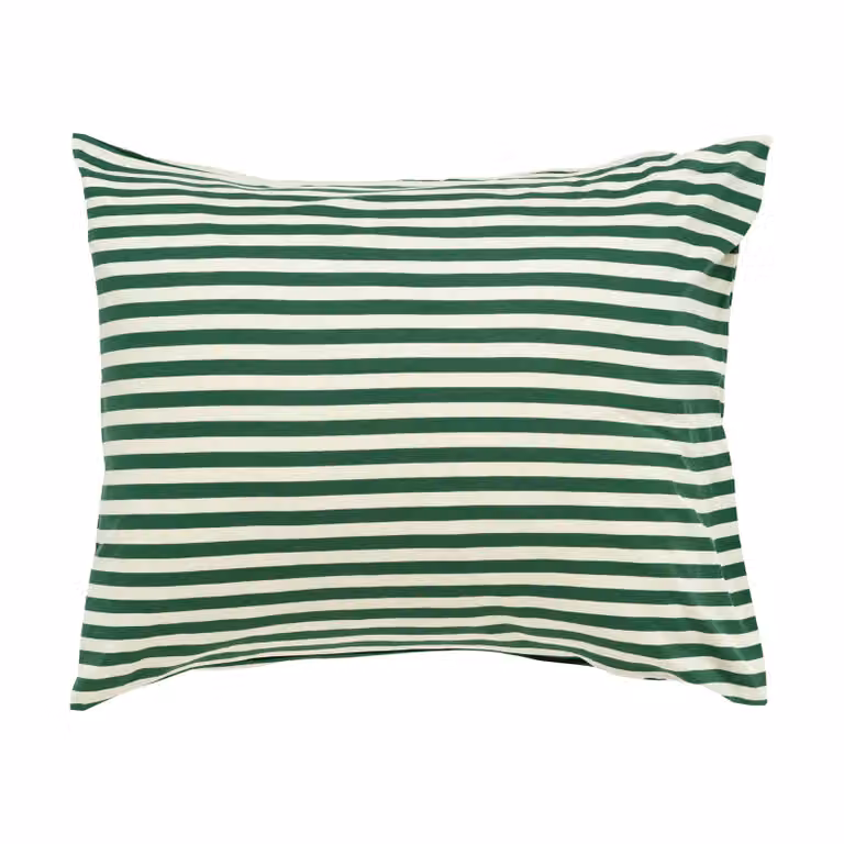 Marimekko Tasaraita kussensloop Off white-dark green B/D/H: 50 x 60 cm