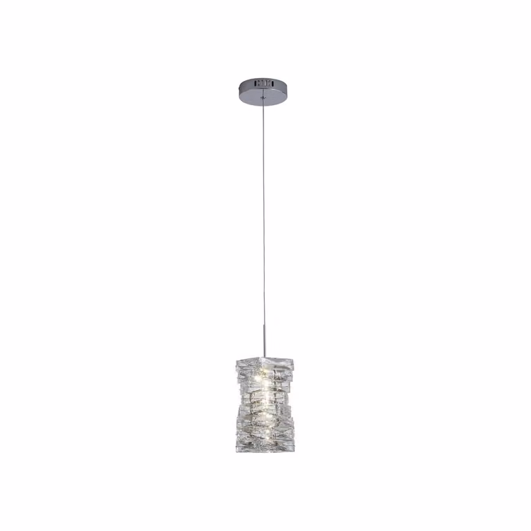 Searchlight Modena Hanglamp - Chroom - Glas