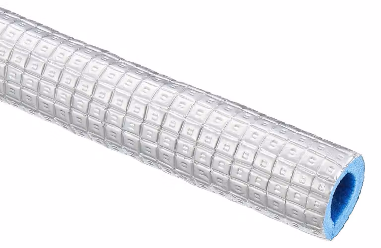 Dripio Buisisolatie van XPE-schuim met aluminiumfolie, 25 x 43 x 1700 mm