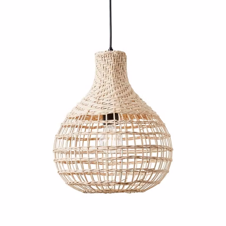 Brilliant Southsea rotan hanglamp - Bruin/Beige/Zwart - Ø 32,5 cm