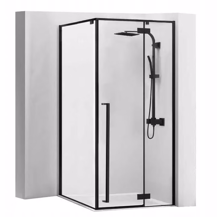 Rea Fargo Mat Zwart Douchewand zonder douchebak B: 90 cm x D: 90 cm