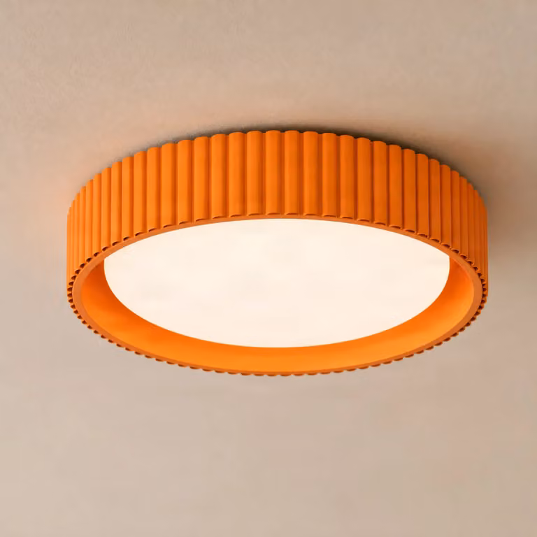 Lindby Colbie LED plafondlamp - Oranje - Rond - Ø 46 cm - Dimbaar