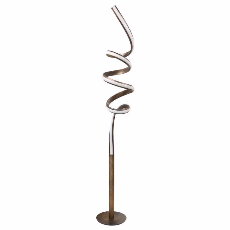 Vloerlamp Arte Classic Highlight roestbruin met aluminium en metaal