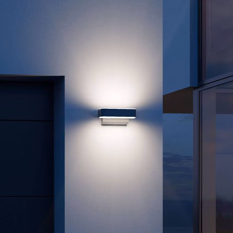 Steinel L 810 SC LED Buitenwandlamp met Bewegingssensor en Schemersensor, Grijs/Zwart, Aluminium