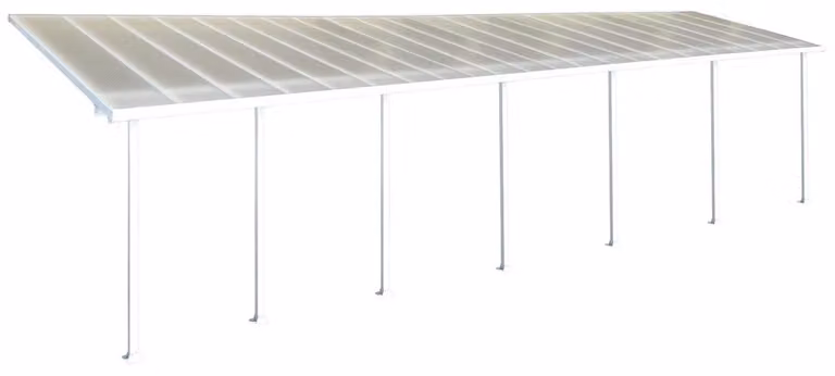 Palram Canopia Feria Aluminium terrasoverkapping en carport, wit, B: 295 cm, L: 1340 cm, H: 305 cm
