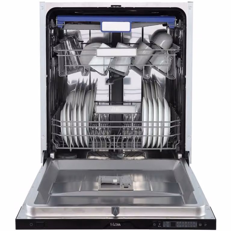 Etna VW542B Volledig geïntegreerde vaatwasser met glasbescherming en quick-programme, Zilver