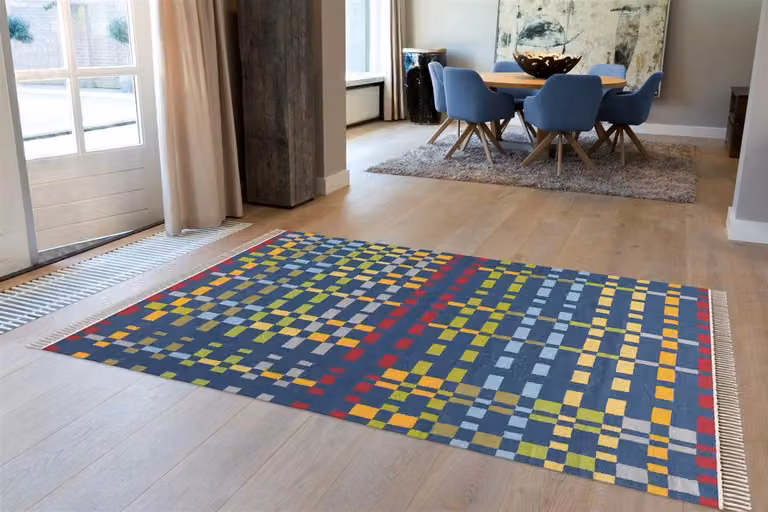 Wollen Vloerkleed Craft Blokken Multikleur 170 x 240 cm