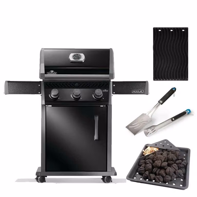 Napoleon Rogue 425 Gasbarbecue Zwart met Trolley