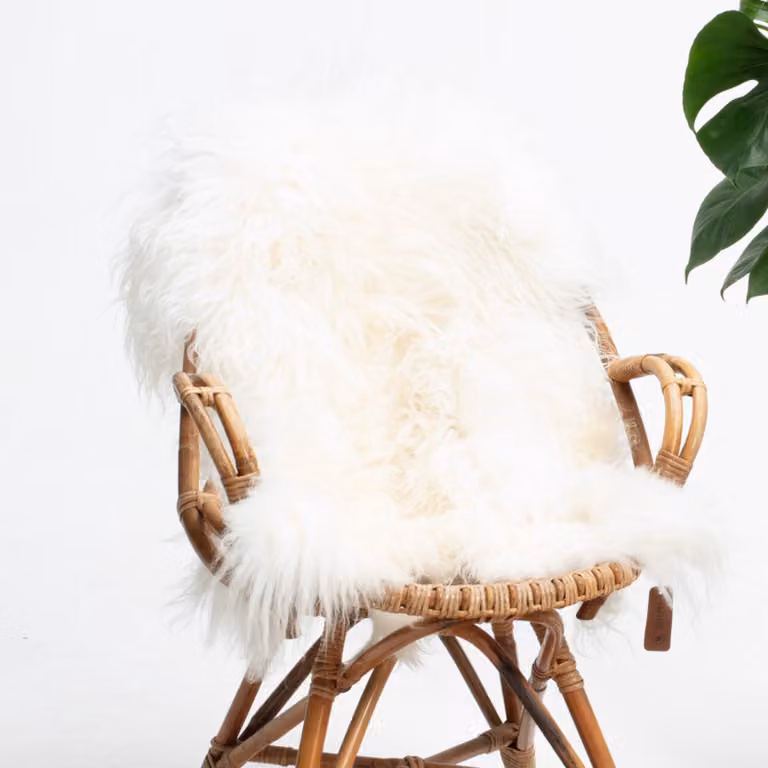 SHEEPY® Ása Schapenvacht Wit Maat M (100-105 cm)