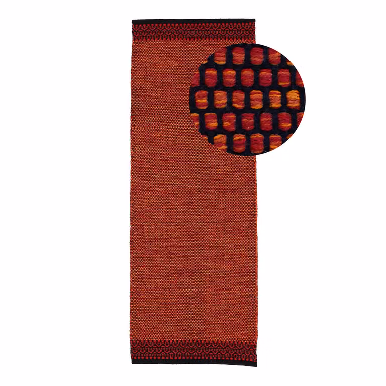 home24 Kelim Mia loper, rood, B/D: 75 x 200 cm