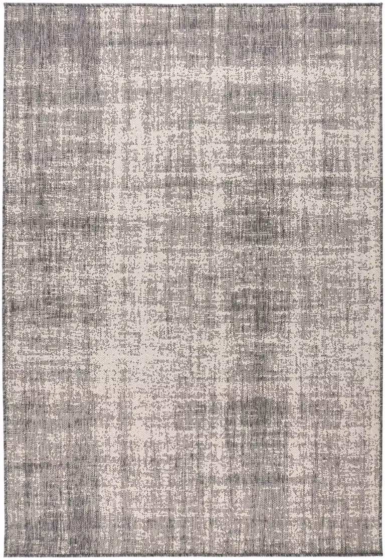 Padiro Platgeweven Vloerkleed Lichtgrijs - Modern Effen Ontwerp - Voor Binnen en Buiten - B/D: 80 x 150 cm
