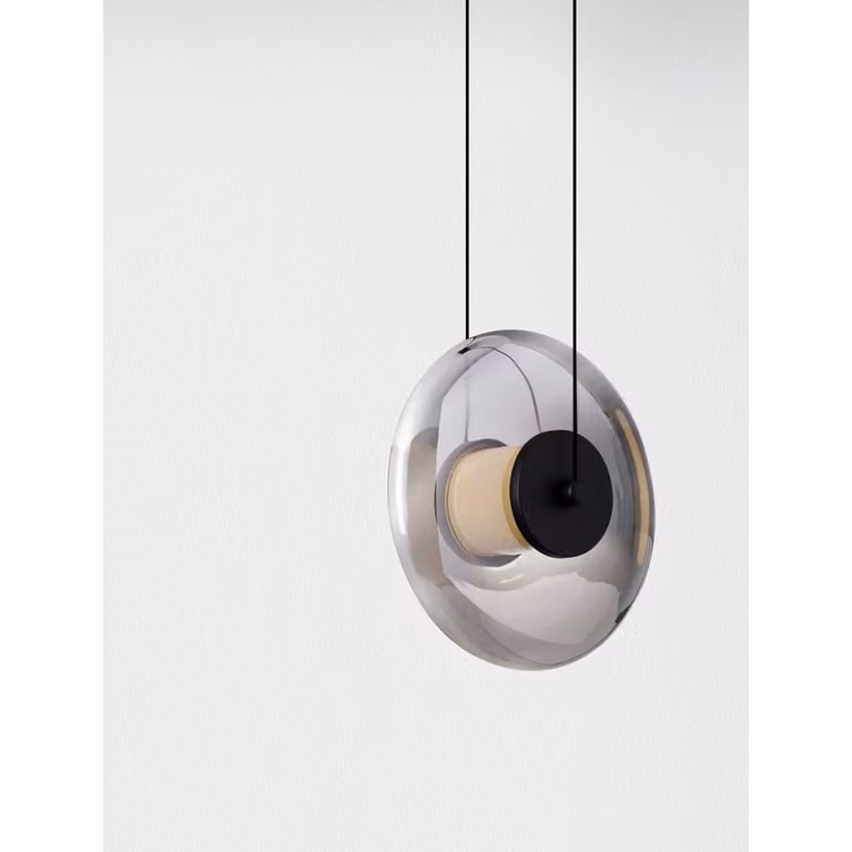 Lyora Ballet hanglamp zwart met LED en glas, Ø 216 cm