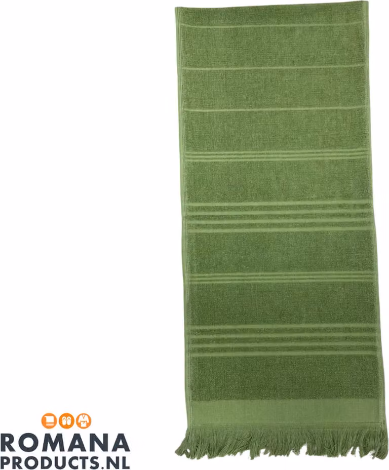 Romana Products Lepeldoek Shawl voor Sauna - Terry Groen - B: 30 cm, L: 130 cm