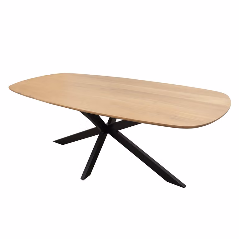 Kick Collection Dana ovale eettafel - Lichtbruin - 240 cm