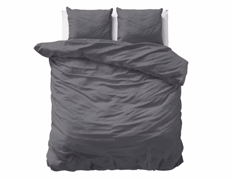 Primaviera Deluxe Uni Satijn Dekbedovertrek Antraciet 240 x 220 cm