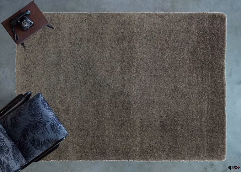 Flycarpets Seron Hoogpolig Vloerkleed Antraciet Effen