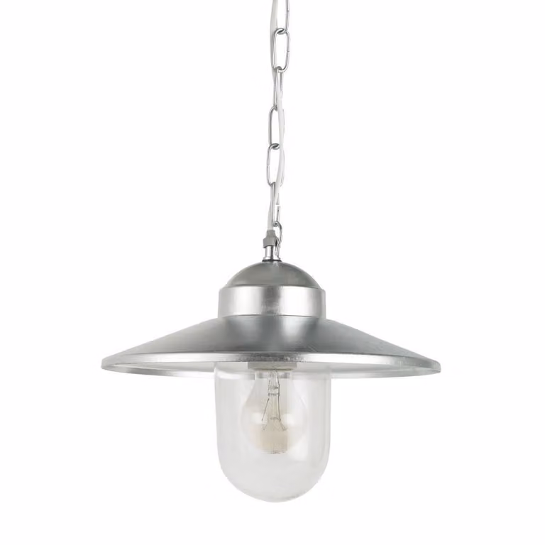 Franssen Selva hanglamp voor veranda, zinkgrijs, diameter: 32 cm
