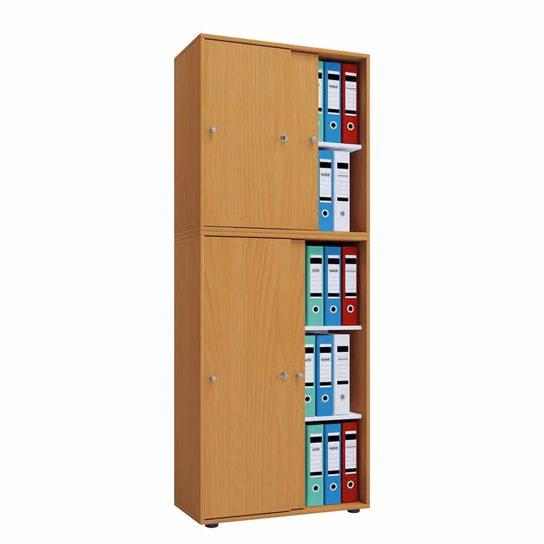 home24 Kantoorkast XXL bruin MDF B/D/H: 70 x 37 x 183 cm