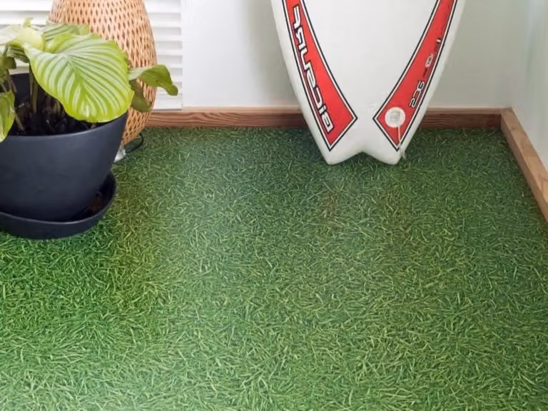 Groene PVC vloerbedekking met gazonlook - Vinyl vloer - 2m x 8,5m