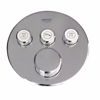 GROHE Grohtherm SmartControl thermostaat set met 3 afsluitventielen, rond model
