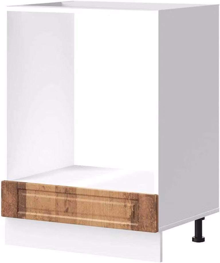 Ovenkast Keukenkast in Oud Hout - B: 60 cm, D: 46 cm, H: 81.5 cm