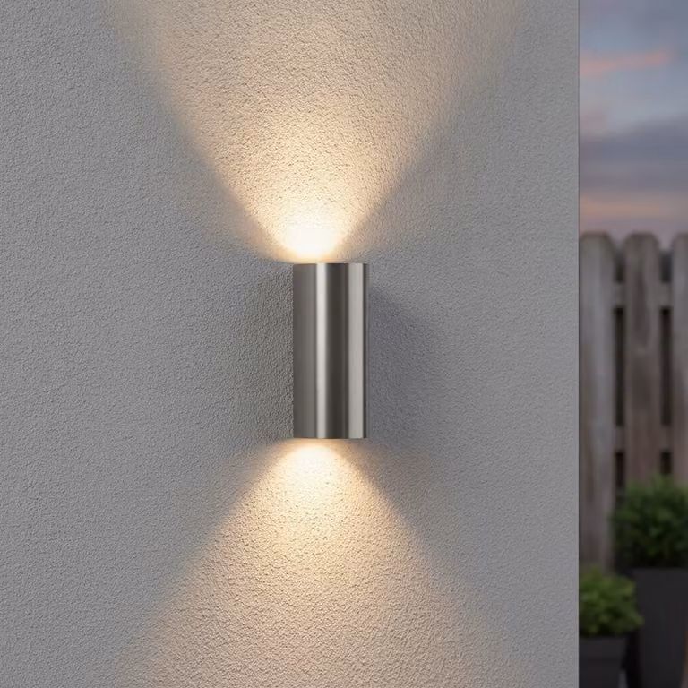 Artdelight Brody Up/Down Wandlamp Aluminium Zilver
