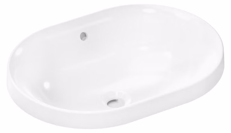 Hansgrohe Inbouwwastafel Xuniva, Hoogglans Wit, 55 x 40 cm