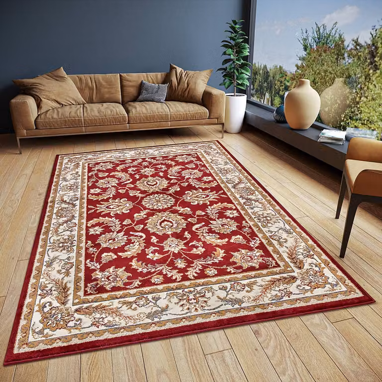home24 Oosters vloerkleed Reni rood/robijnrood B: 57 cm, L: 90 cm