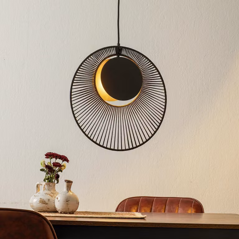 Forestier Oyster Hanglamp Black - Ronde Designerlamp van Metaal