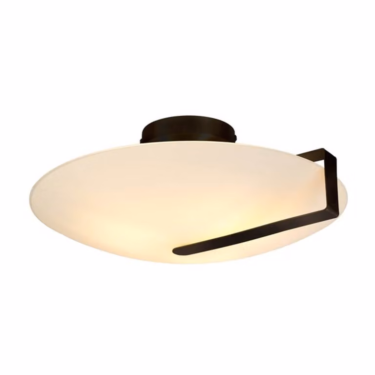 Searchlight Sundial Plafondlamp zwart