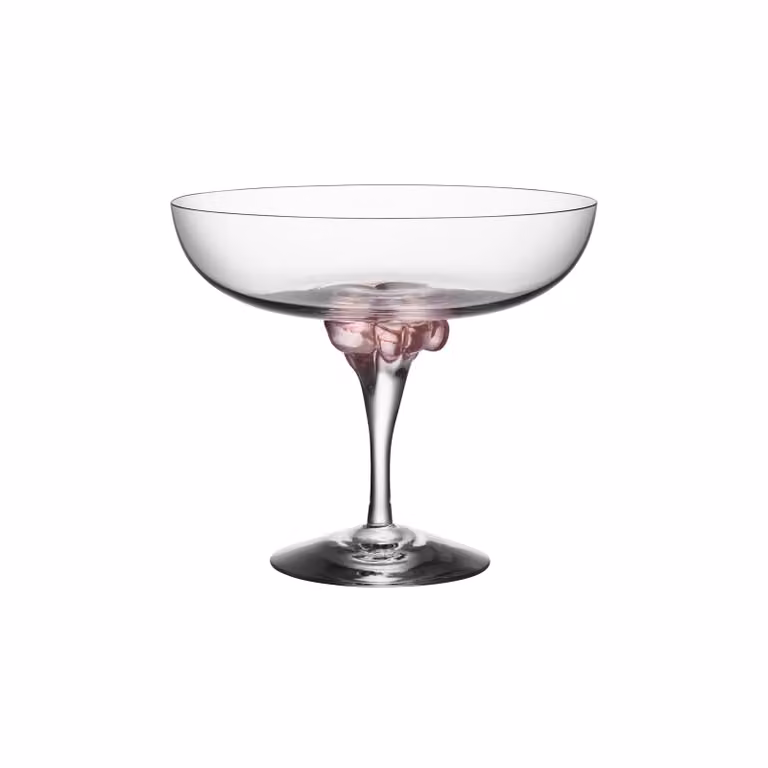 Kosta Boda Sugar Dandy coupeglas 32 cl Roze