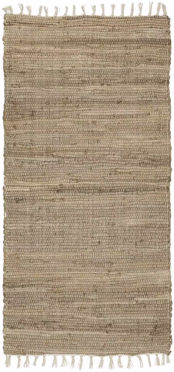 Ib Laursen Vloerkleed Bruin/Grijs van Katoen - 60 x 120 cm