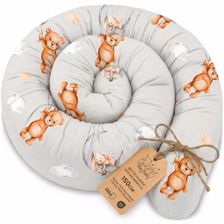 Zijslaper kussen van katoen, 150 cm lang, ideaal als lichaamskussen of bedrol voor de kinderkamer, Oeko-Tex gecertificeerd