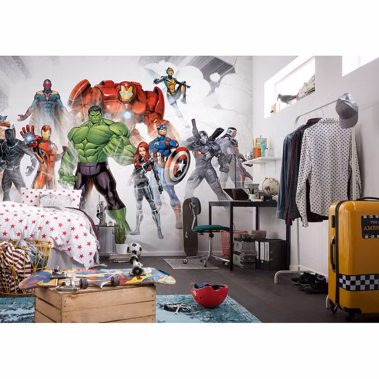 home24 Vlies-fotobehang Avengers Unite, Breedte: 500 cm, Hoogte: 280 cm