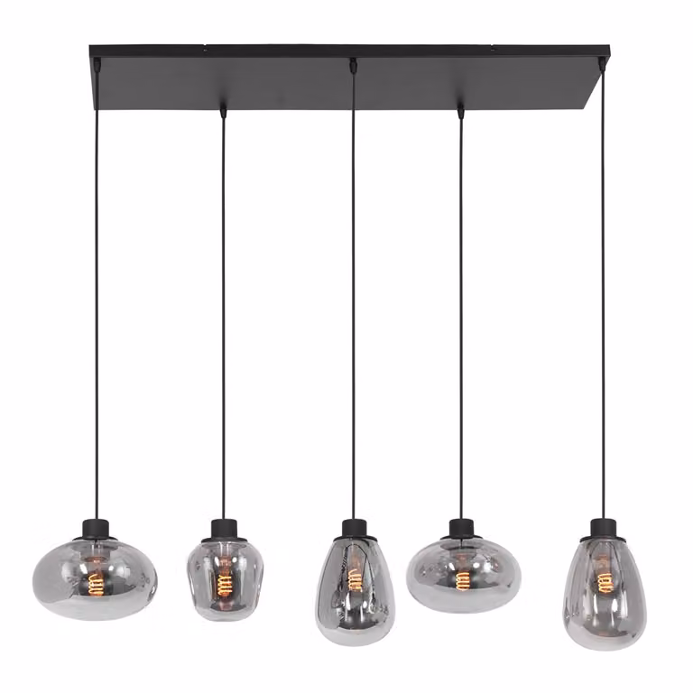 Steinhauer Hanglamp Reflexion Design - Zwart - Glas en Aluminium - Ø 25 cm