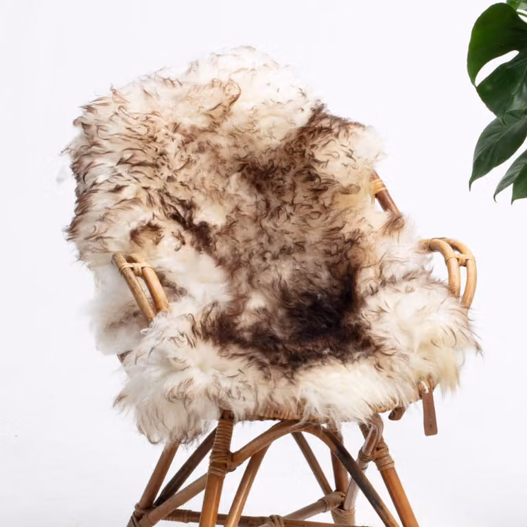 Sheepy Schapenvacht Lukas Bruin Wit Maat M (100-105 cm)