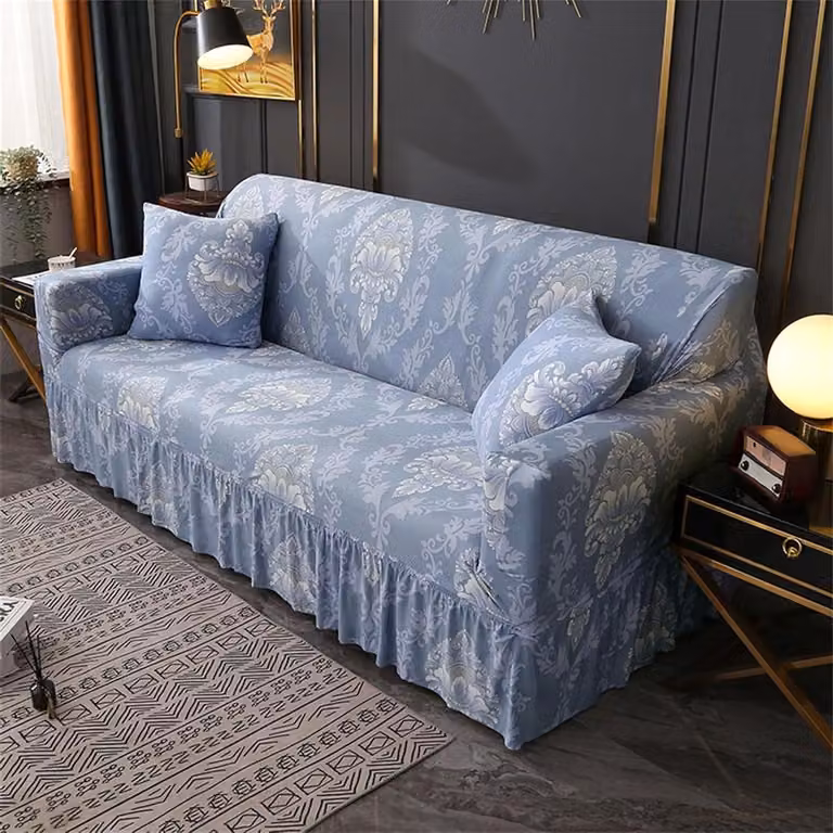 Bankhoes met rok voor 3-zits sofa - Meubelbeschermer voor volledige bescherming