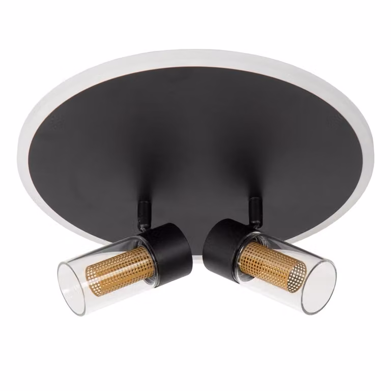 Lucide Everina Strakke Plafondlamp - Zwart - Ø 30 cm