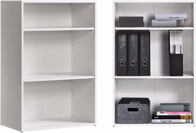 mokebo Boekenkast Der Bücherwurm in wit, houten staand rek met verstelbare planken, B/D/H: 91 x 60 x 34 cm
