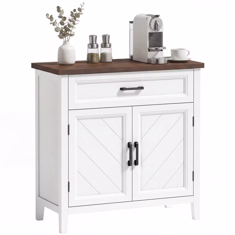 Modern rustiek dressoir met verstelbare plank en 2 deuren voor in de keuken, woonkamer of eetkamer