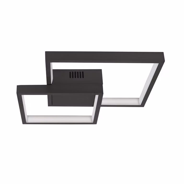 Highlight Piazza Design Plafondlamp Vierkant Zwart B: 32 cm