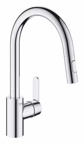 Grohe Keukenmengkraan met uittrekbare uitloop en sprayfunctie, Chroom/Zilver
