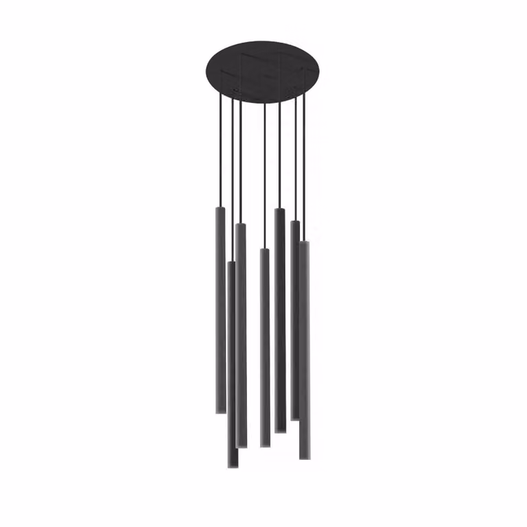 Lyora Laser Zwarte hanglamp met 7 LED-lichten