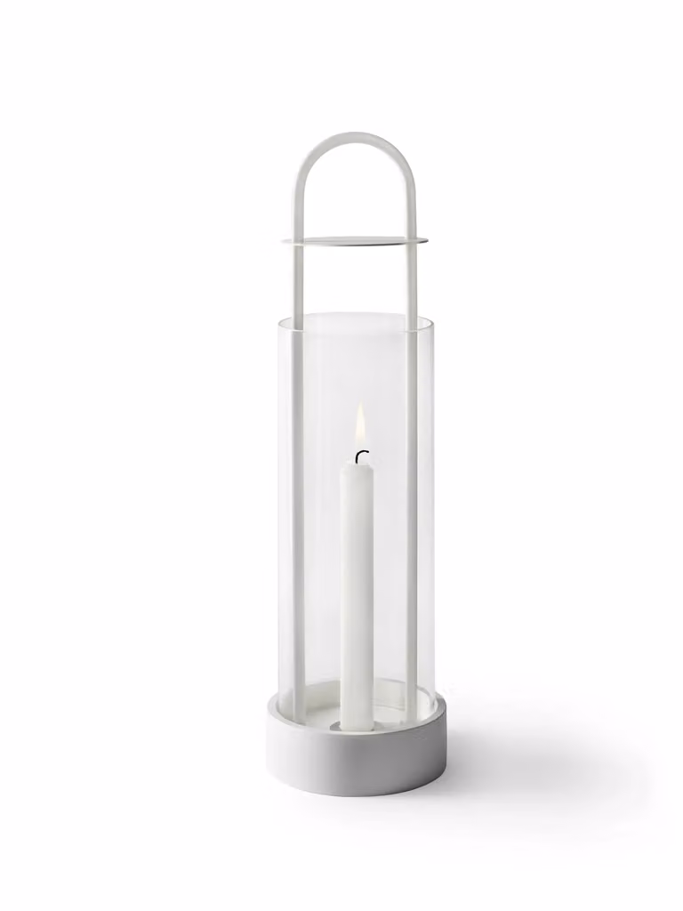 Design House Stockholm Lotus windlicht wit voor kaarsen