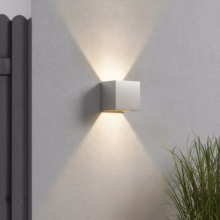 Artdelight Cube Wandlamp Up Down Aluminium B/D/H: 10 x 10 x 10 cm