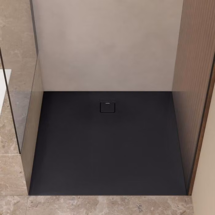 Kaldewei ALUVIA 3253 douchebak van SolidLite met verborgen handgreep, 90 x 90 cm