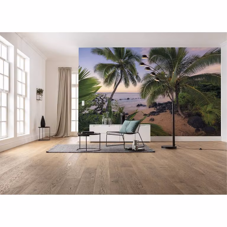home24 Fotobehang Hawaiian Dreams Multicolour Breedte: 450 cm, Hoogte: 280 cm