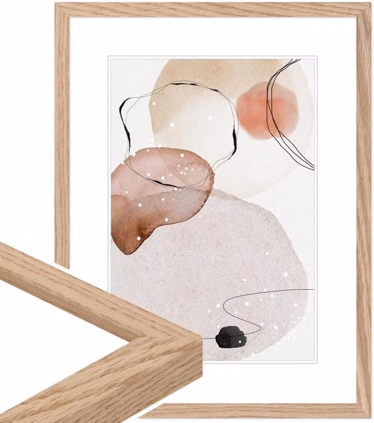 Houten Fotolijst voor Poster of Certificaat in Eiken - DIN A4 - Wanddecoratie van Massief Hout